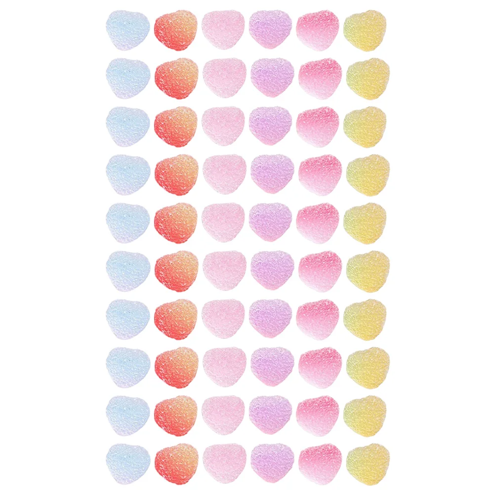 

60pcs Simulated Heart Candies Colorful Realistic Design Decorative Props for Birthday Parties Home Office Hotel Bar