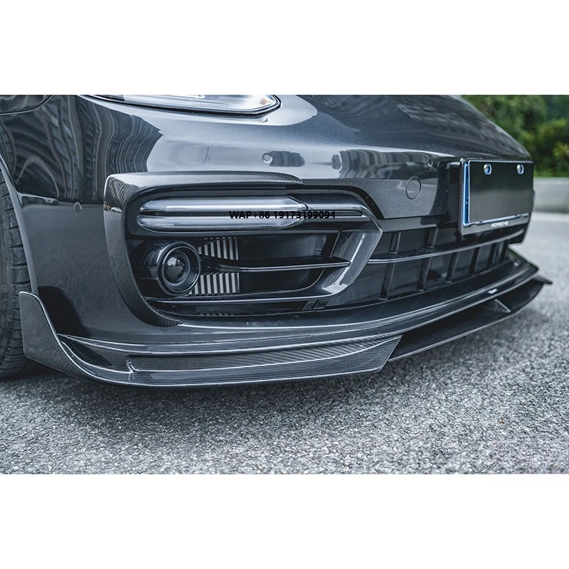 

New High Quality for for 2017-2019 Front Bumper Lip Body Kit Dry Carbon Fiber Style Bolt-On