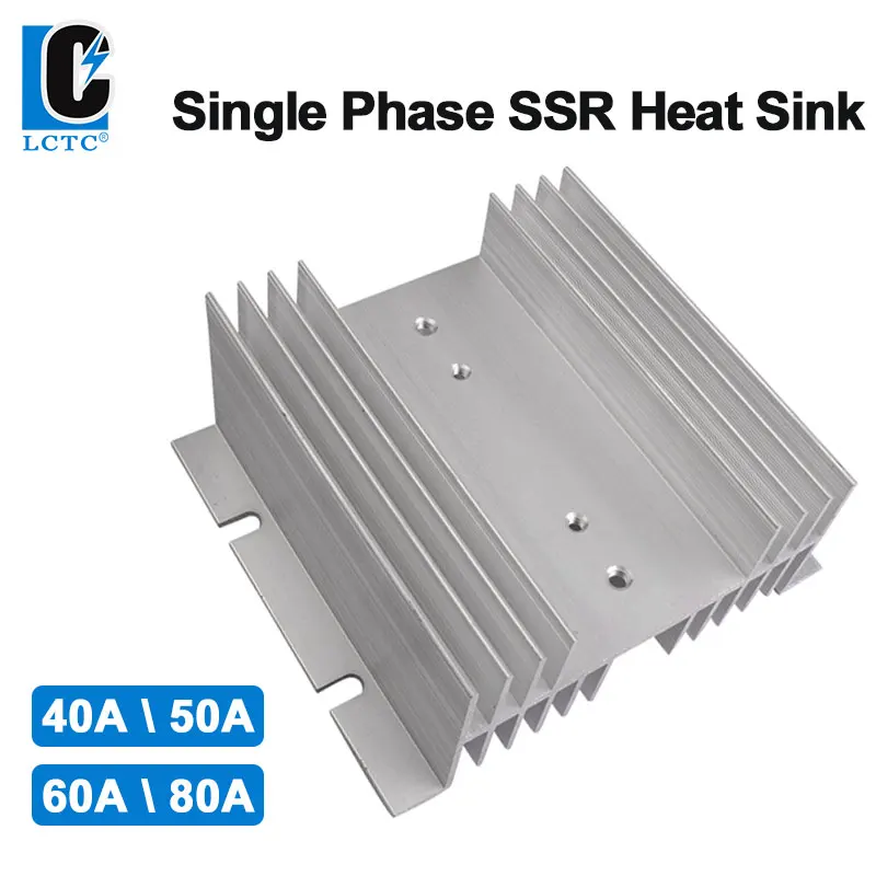 single solid state relay aluminum heat sink W-100 for 40A-80A ssr heatsink new