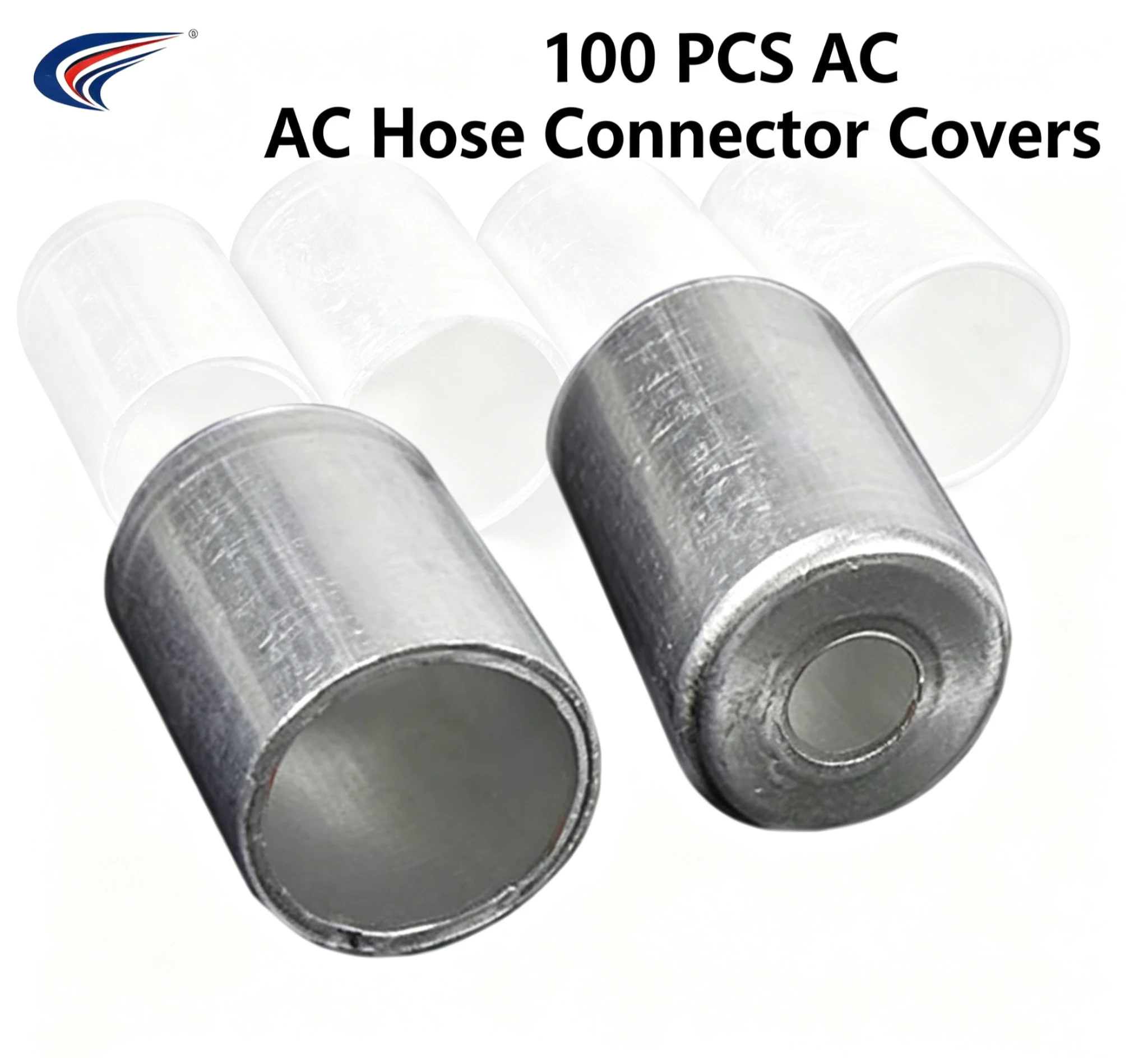 100Pcs 3/8Inch Aluminum AC Hose Connector Dust Caps FIT FOR Car AC R12 Protective Covers Auto Repair Bulk Inventory