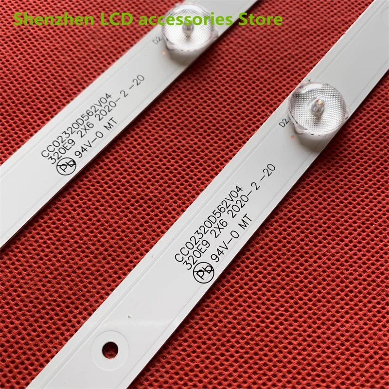 LED 백라이트 CC02320D562V04 CC02320D562V08, 32 인치 스트립 LE-8822A SJ.HL.D3200601-2835BS-F 6v 6 램프 56cm 100%, 신제품