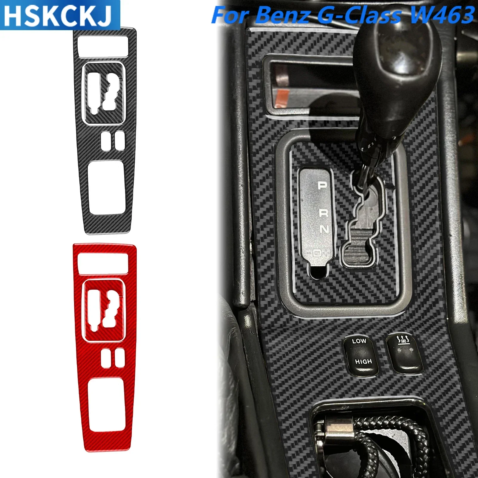 

Автомобильные аксессуары, центральная панель переключения передач из углеродного волокна, набор внутренней крышки, наклейка для Benz G-Class G500 G55 W463 2004–2012
