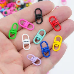10pcs Colorful Hook 8-Character Rotating Keychain Hooks Alloy Lobster Clasps Carabiner Clasp DIY Crafting Supplies