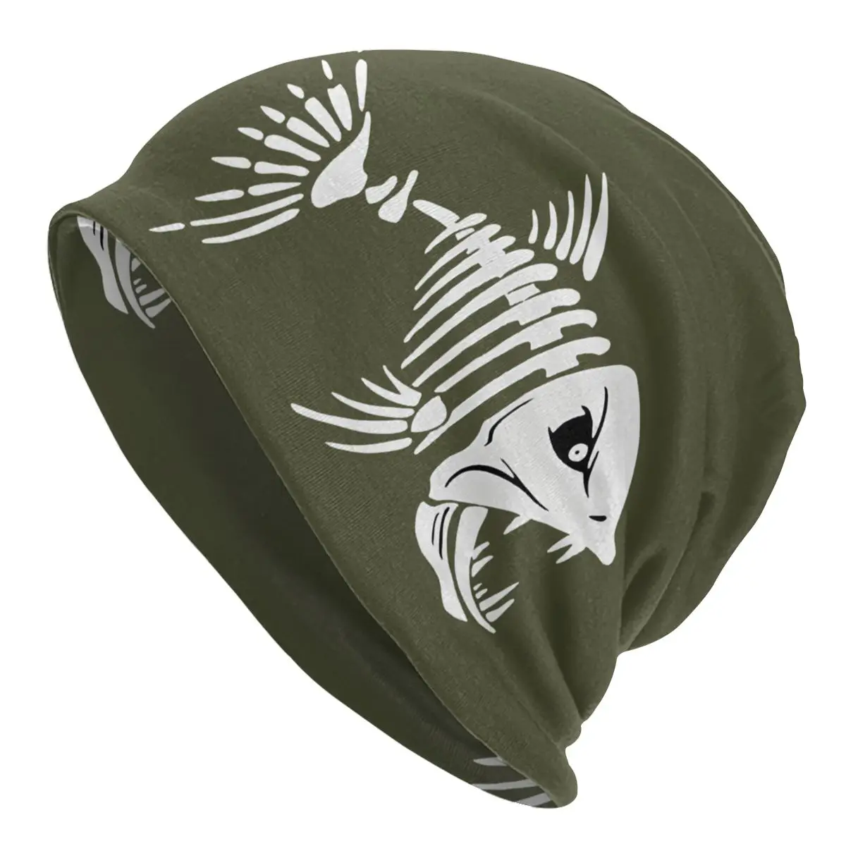 Bonnet Hats Pike Hunter Fishing Bite Men Women's Thin Hat Fish Bone Autumn Spring Warm Cap Hip Hop Skullies Beanies Caps