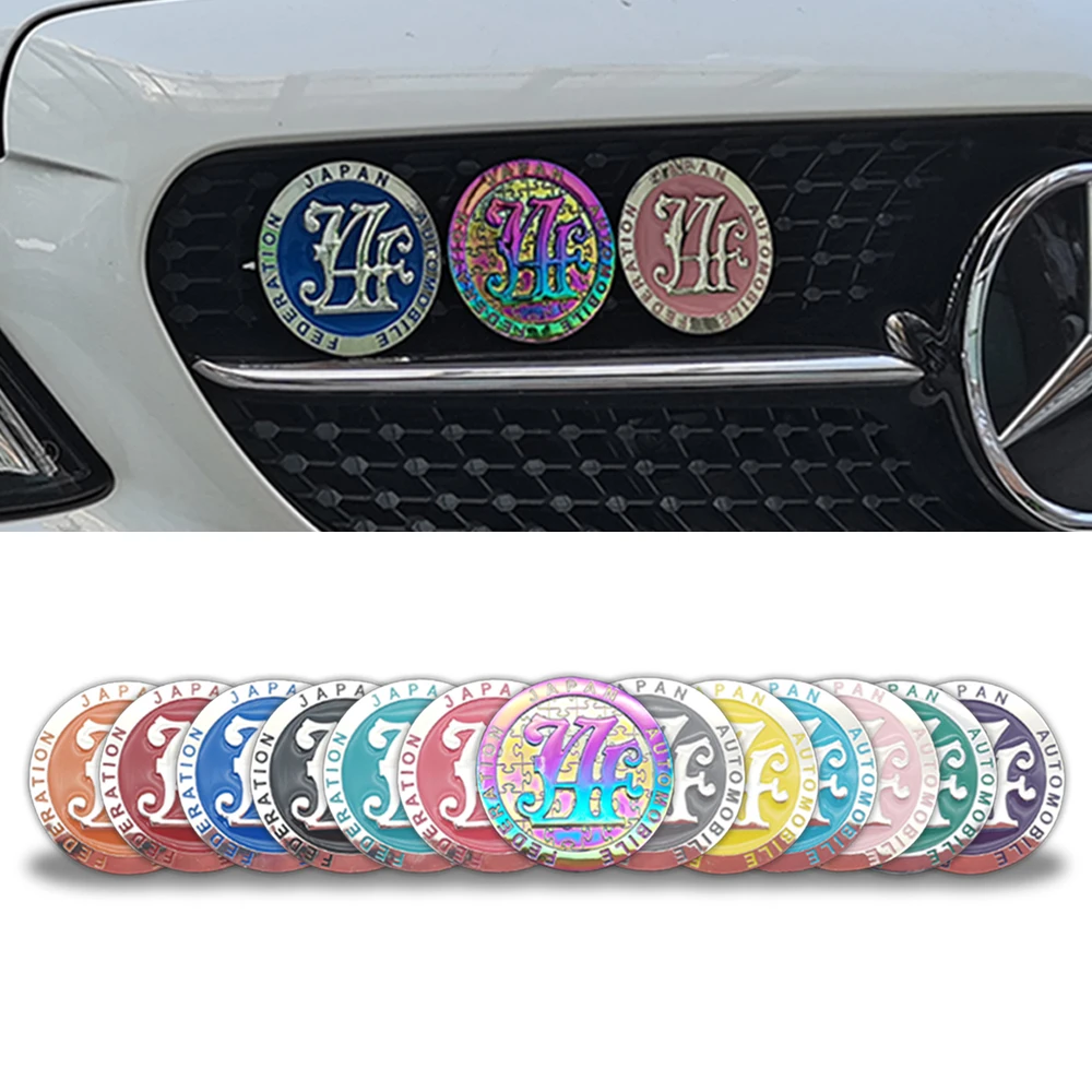 

Hot Sale JDM Style Car Front Grille Badge Logo Zinc Alloy Japan Automobile Federation JAF Emblem Badge Auto Accessories