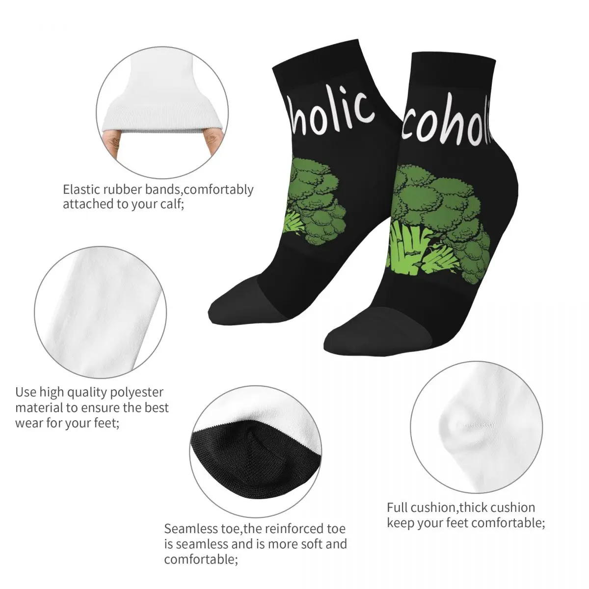 جوارب البروكلي الخام الطازجة جوارب هاراجوكو الممتصة للعرق جميع المواسم إكسسوارات الجوارب لهدايا عيد الميلاد للرجال والنساء