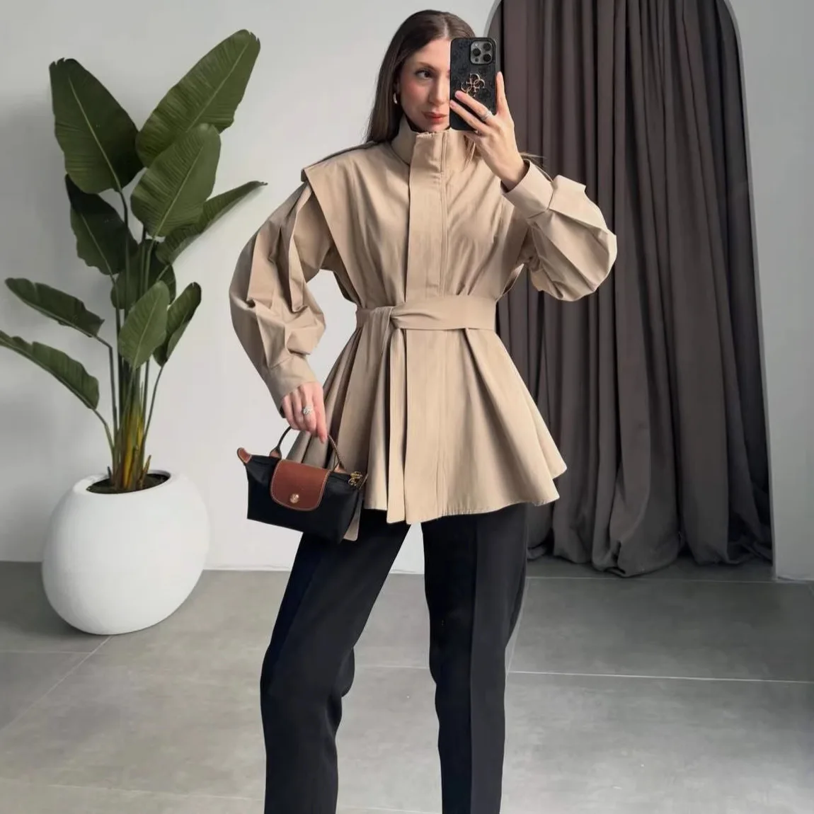 FL Fashion 2026 New Spring&Summer Collection Elegant Business Fashion Skirt with Slit and Straps Set Business Casual Jacket