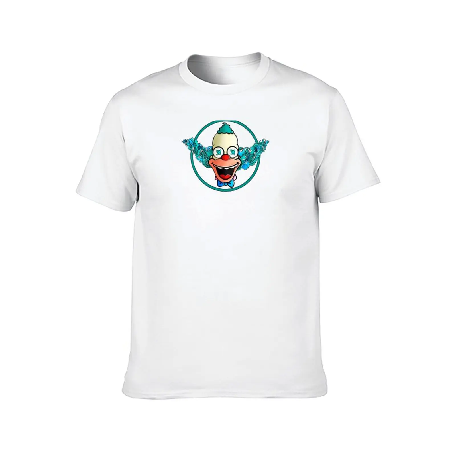 Krusty the clown, The Simpsons, Illustration, Sticker. T-Shirt oversizeds blue lock Men's cotton t-shirt