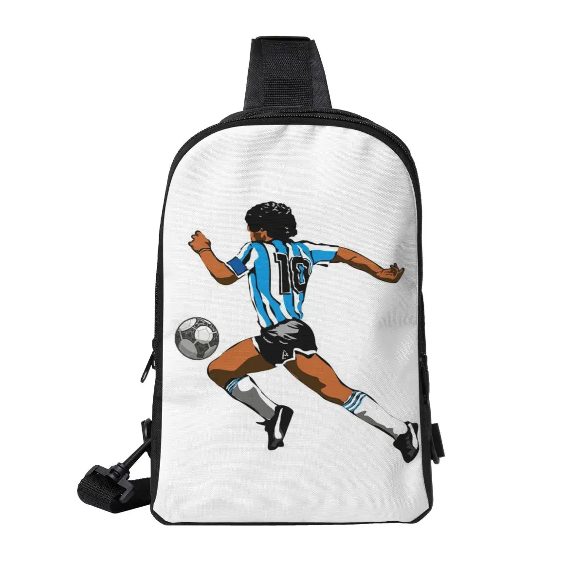 

El Diego_41 Maradona Argentina Soccer Chest Bag Men Sling Crossbody Backpack Chest Bag Travel Hiking Daypack Shoulder Bag