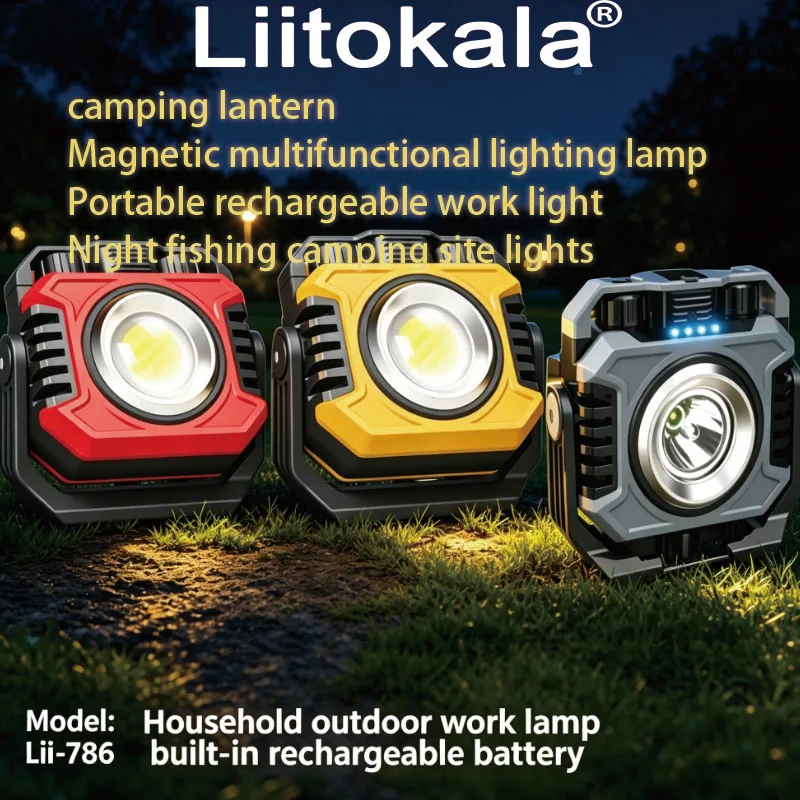 LiitoKala LF-786 Strong light magnetic work light, ultra long endurance outdoor emergency lighting