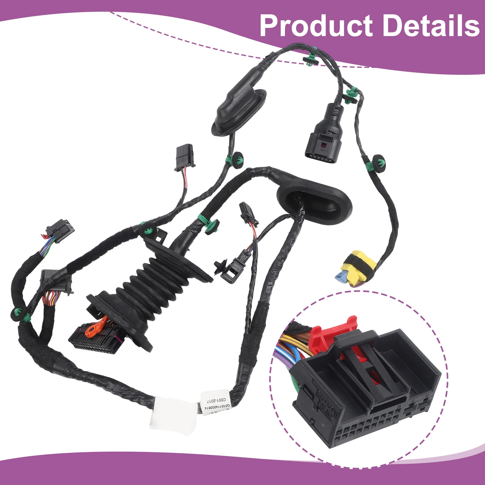 Front Left Door Cable Wiring Harness for Jetta For Golf MK5 2006 2010 OEM Number 1K0971120BK Reliable Replacement Part