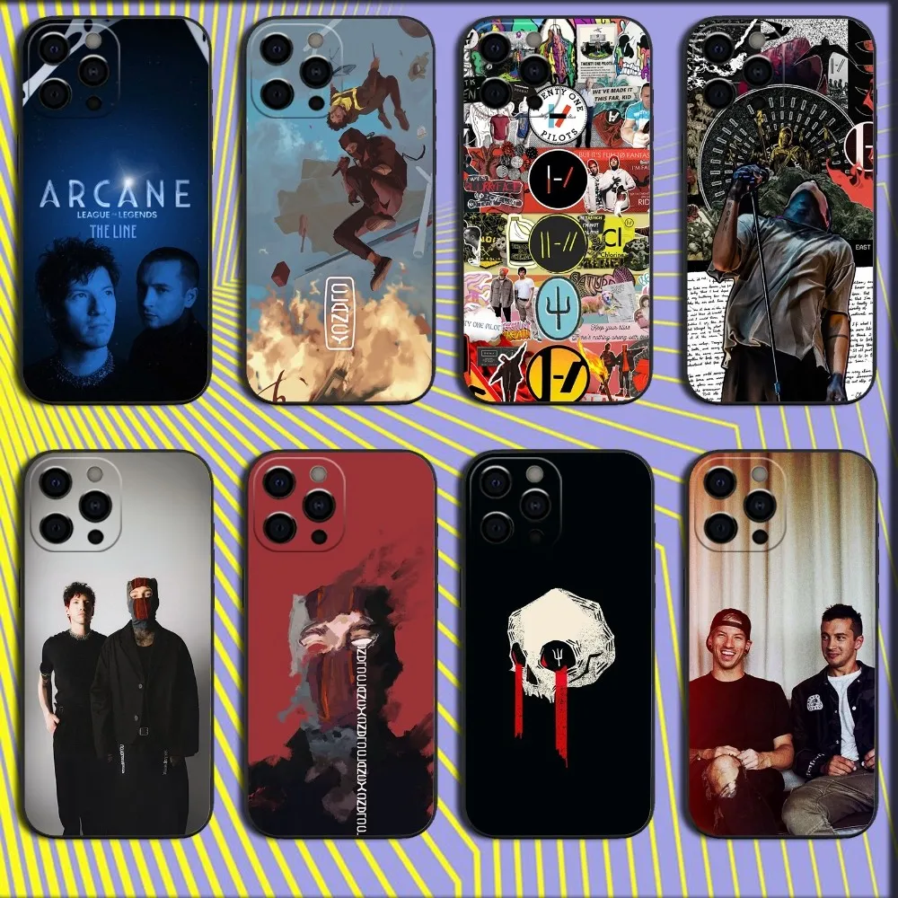 T-Twenty One P-Pilots The Line Phone Case For iPhone 16,15,14,13,12,11,Pro,X,XS,Max,XR,Plus,Mini Soft Black Cover