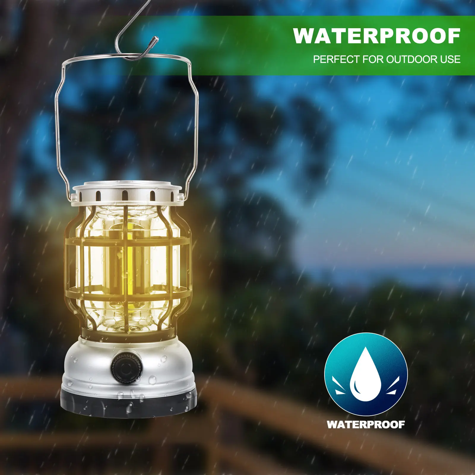 

Solar Camping Light Portable LED Tent Lamp Outdoor Handheld Multifunctional Lamp Emergency Light for Travel Adventure Night Use