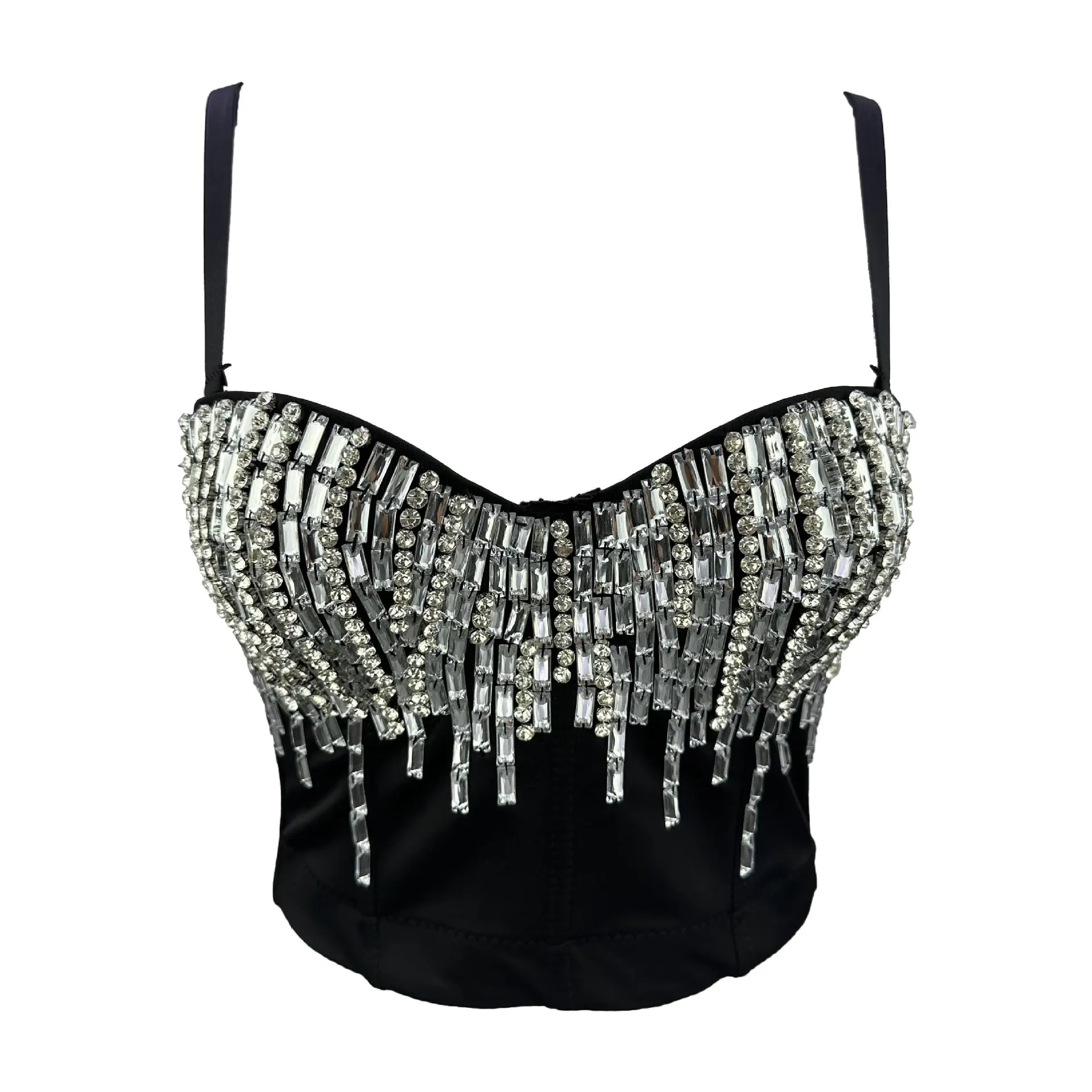 J781 Mooie Luxe Bh Voor Meisjes Vrouwen Zwart Wit Tube Tops Sweet Memory Diamond Bezaaid Hemdje Vest Corset Top