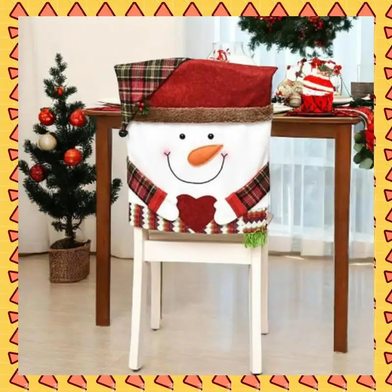 

A008 Christmas Chair Set Decoration Chair Set Stool Set Figurine Chair Cover Kitchen Restaurant Christmas Decoration