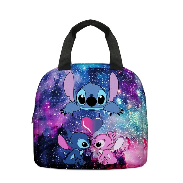 Disney Stitch Lunch Bag Oxford Cloth Cartoon Lunch Box Insulation Bag Portable Picnic Bag Student Lunch Bag Children Ice Bag