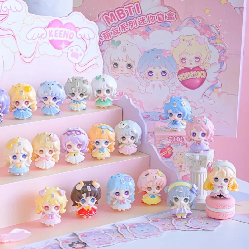 Nieuwe Keeno Mbti Leuke Vrienden Serie Mini Blind Box Kawaii Model Leuke Kleine Tafelblad Ornamenten Die Worden Verzameld Als Geschenken