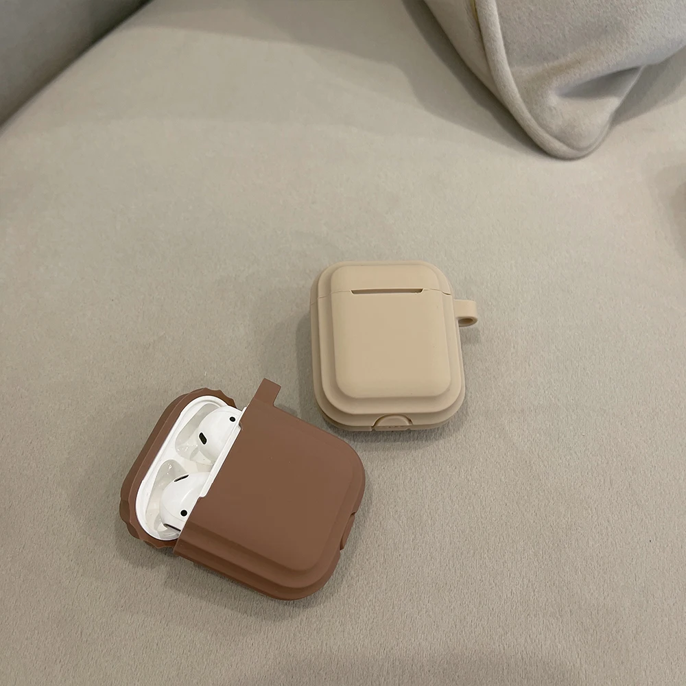 Fashion Chocolate Khaki Case For Apple Airpods Pro 3 Case Silicone Earphone Cover For Airpods 3 3rd Generation air pod 2 1 Case