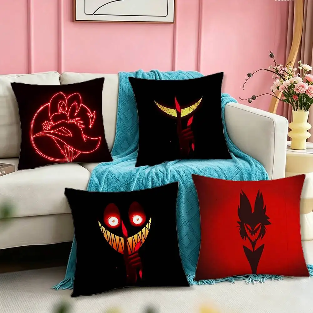 H-Hazbin Hotel C-Charlie Morningstar Demon  Square Double-Sided printed Pillow Case Bedroom Bedside Pillow Sofa Cushion Cover