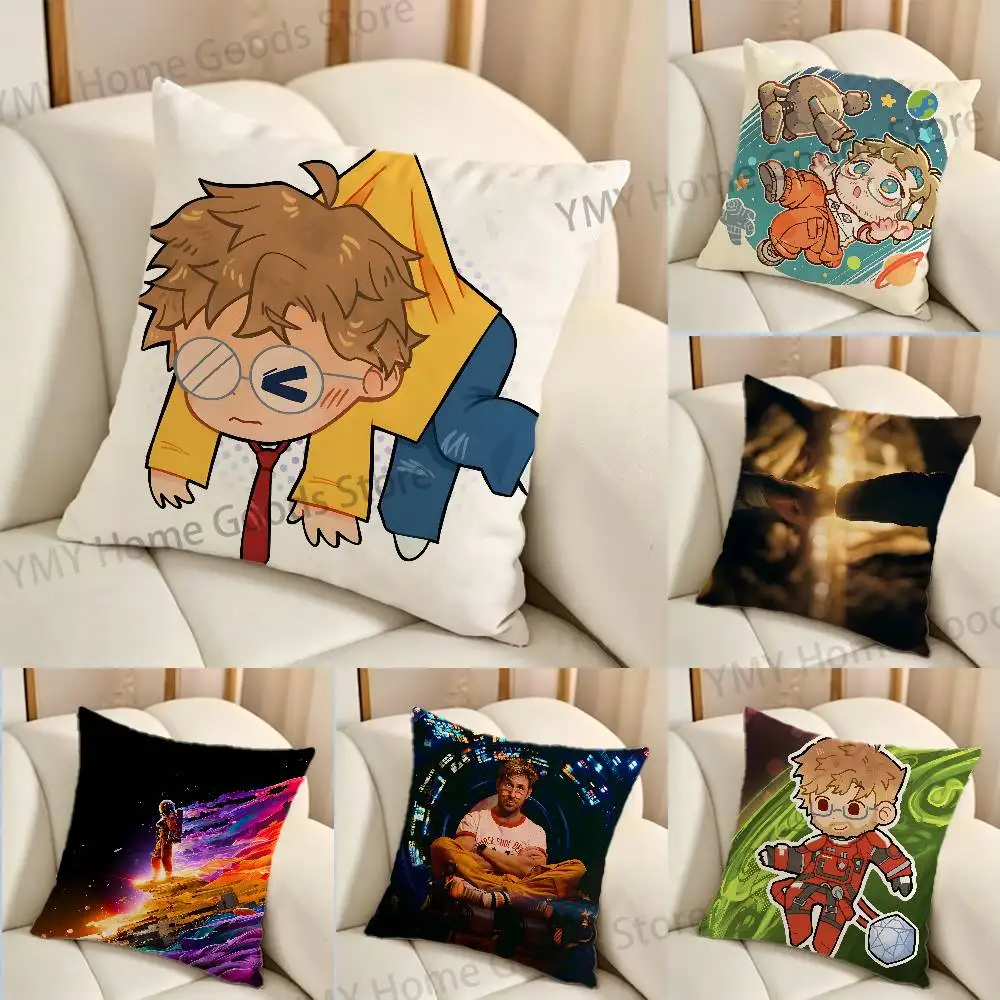 P-Project Hail Mary R-Ryan Gosling Gifts PillowCase Sofa Cushion Cover Suitable For Home Bedroom Room custom Decor