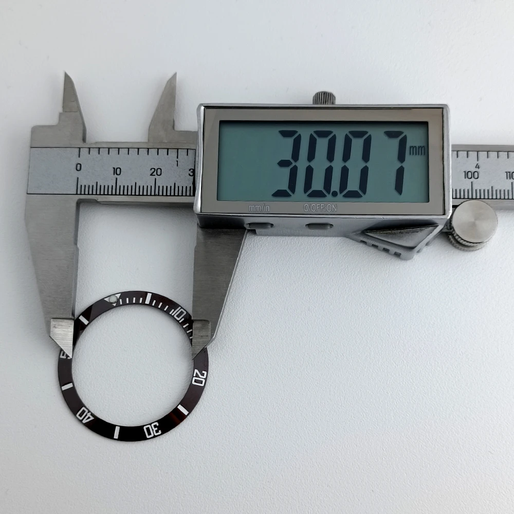 Наклонная керамическая вставка безеля 38 мм * 30,7 мм, керамический/алюминиевый светящийся безель, подходит для мужских часов 40 мм, сменные часы