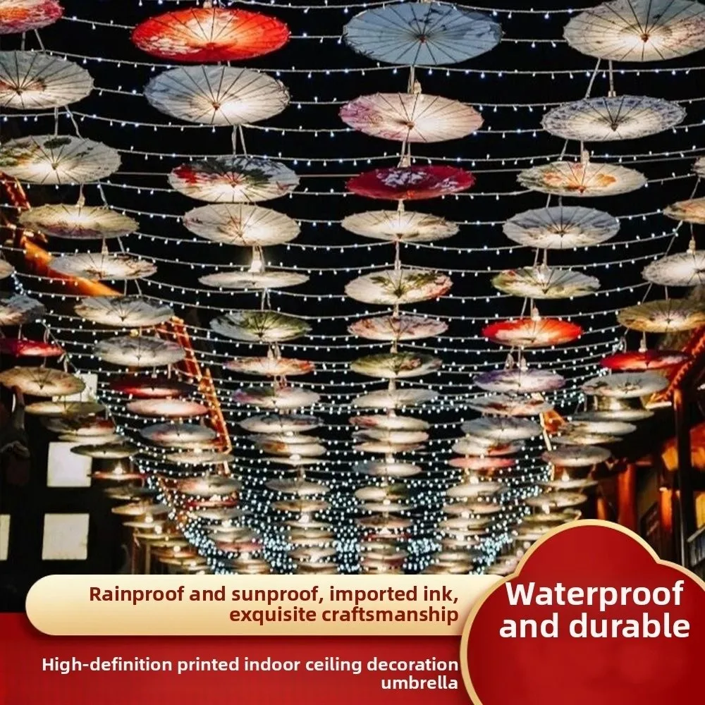 الصينية العتيقة نمط مزيتة ورقة مظلة 70 سنتيمتر 10 ألوان ازياء التصوير مظلة المرأة مظلة الزخرفية #1