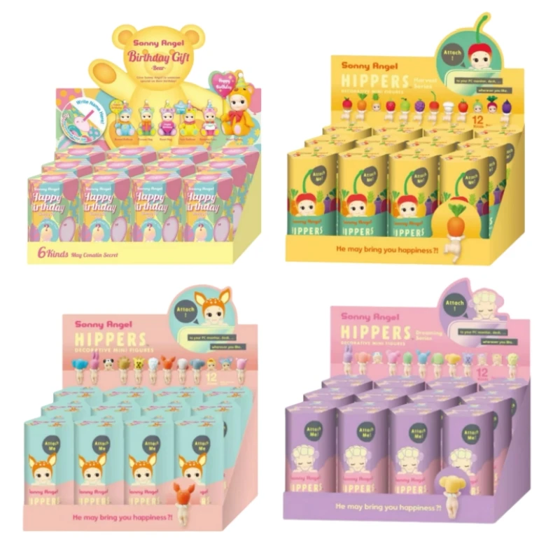

Hot Sale Sonny Angel Blind Box Anime Figures Night Cherry Blossom Series Ornaments Cute Dolls Fans Mini Surprise Cute Gift Toy