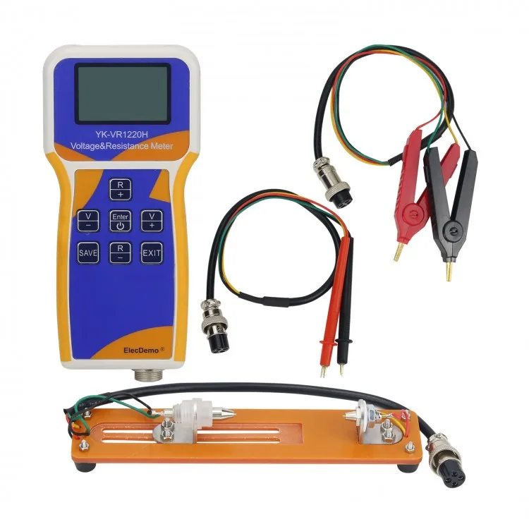 

1220H 18650 Lithium Battery Meter Voltage & Resistance Meter W/ Clips Test Leads Battery Holder