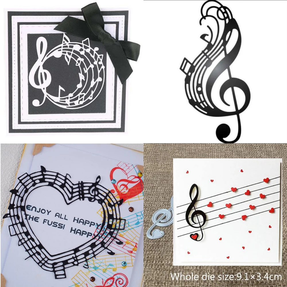 metal cutting dies cut die mold love heart Musical note decoration Scrapbook paper craft knife mould blade punch stencils