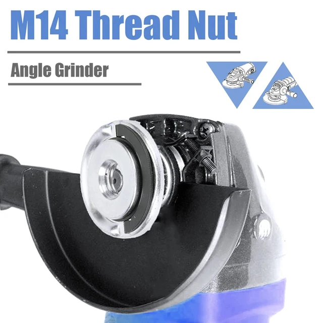 M14 Angle Grinder Quick Release Self-Locking Grinder Pressing Plate Flange Nut Power Chuck for Replacement/Fixing Cutting Discs 2