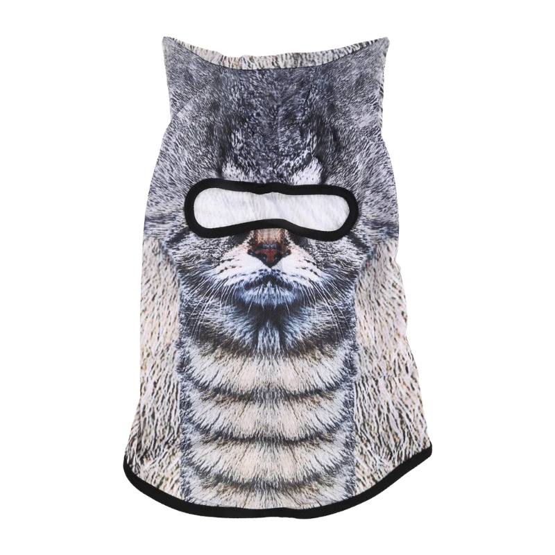 Q39C Halloween Funny Animal Ski Face Mask 3D Printing Balaclava Hat Animal Full Face Cover Thermal for Men Women