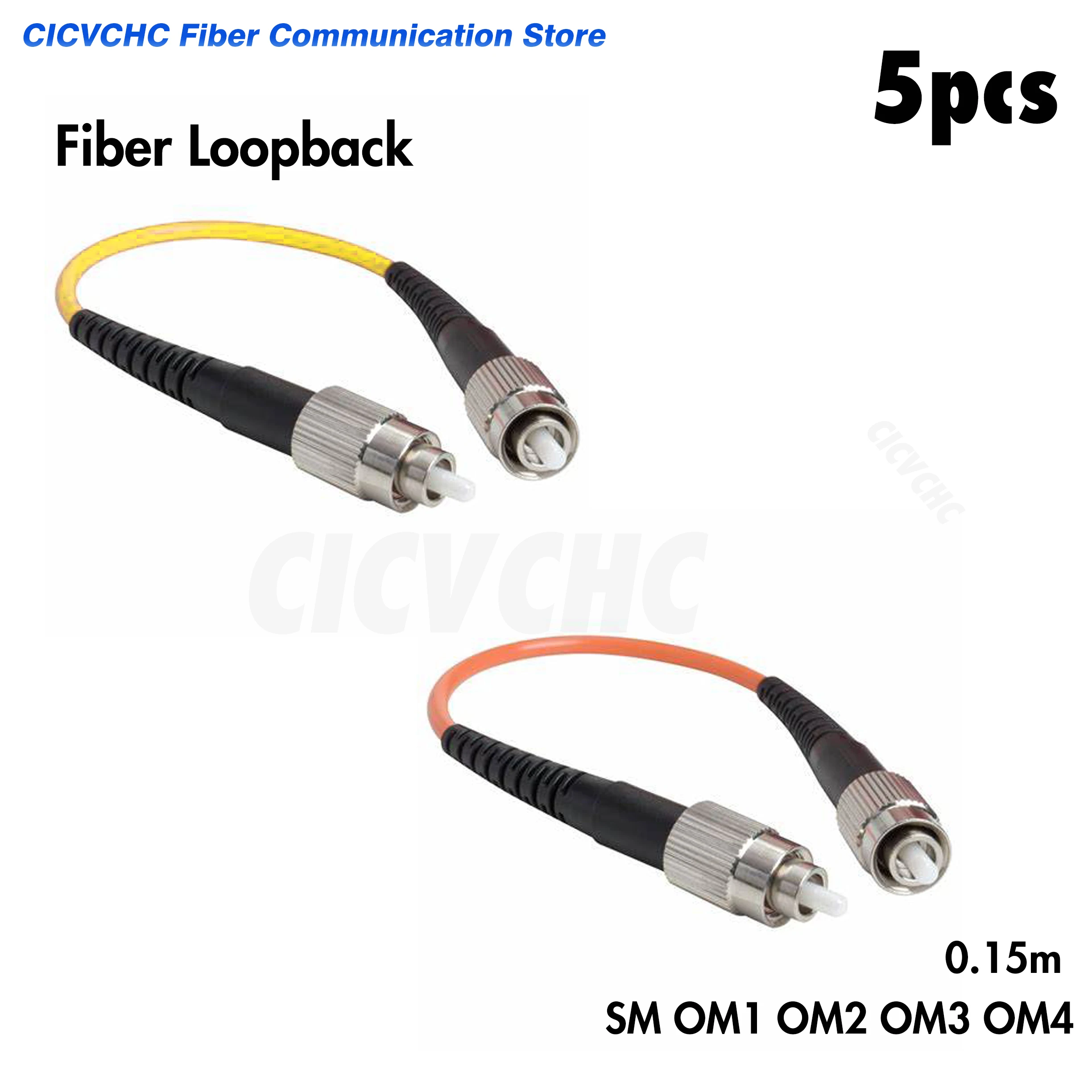 5 uds FC probador de Cable Loopback FC/APC FC/UPC-SM OS2/MM OM1, OM2, OM3, OM4 tubo de 2,0mm