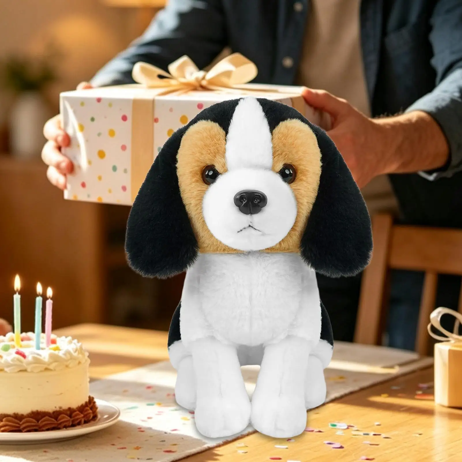Dog Plush Cute Realistic Dog Soft Calming Kids Funny Toys 8.5inch Puppy Dolls Stuffed Animals For Women Men Boys Girls Home