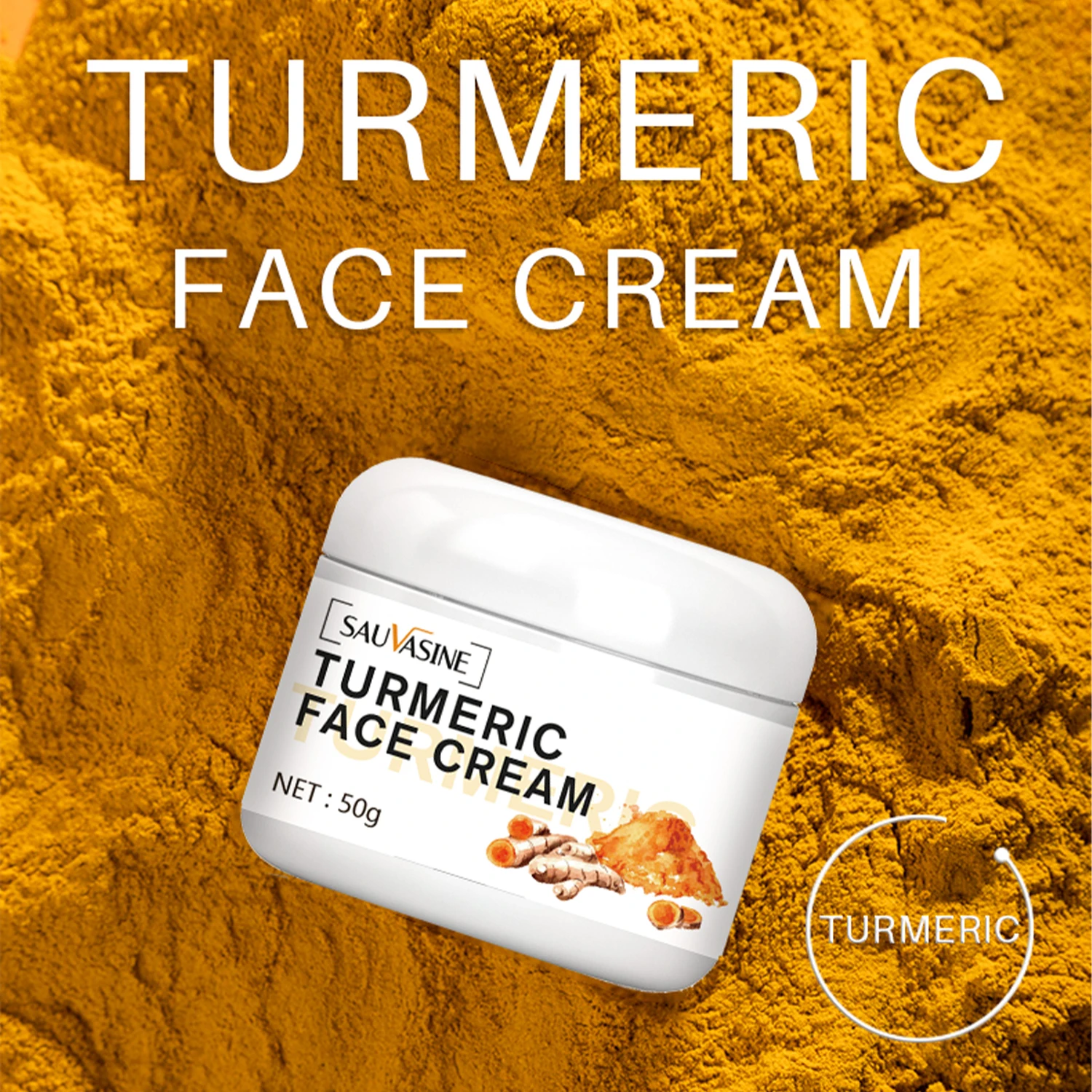 

Turmeric Face Whitening Cream Fade Dark Spots Reducing Acne Brightening Skincare Face Bleaching Cream Moisturizer Natural