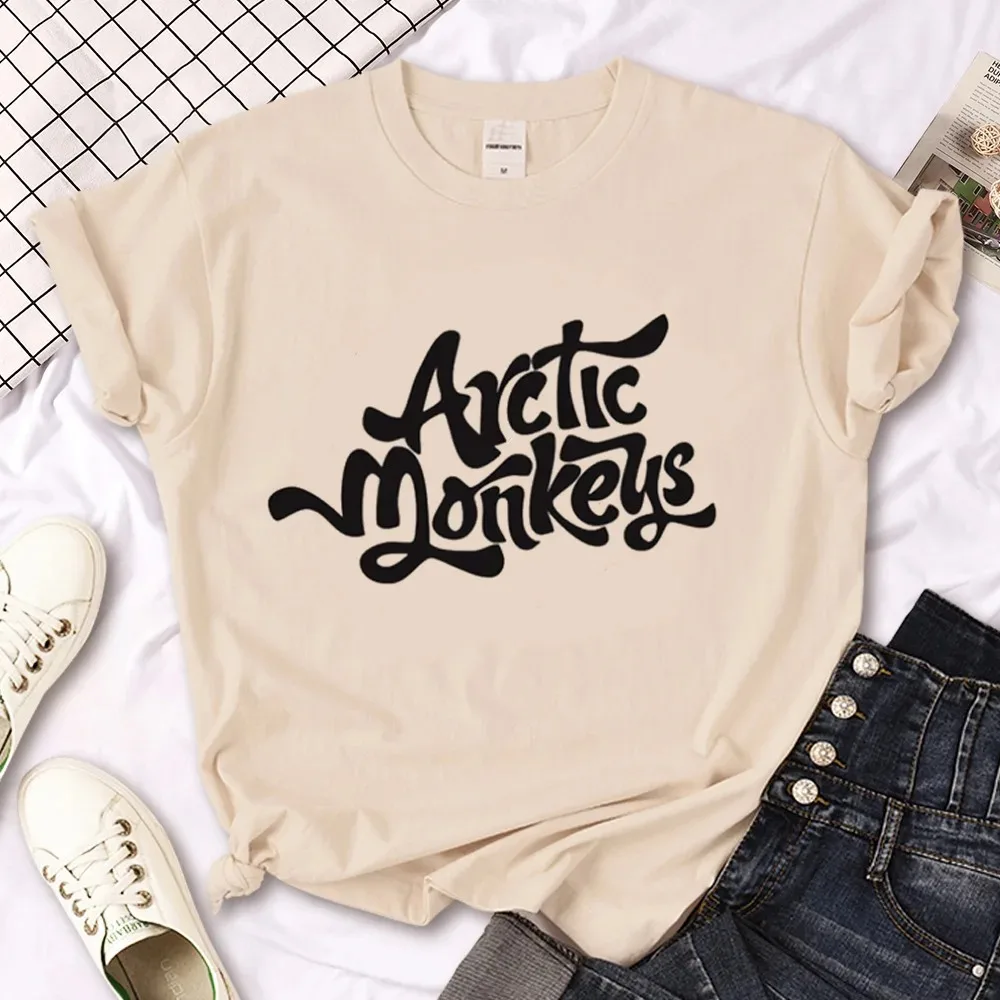 100% Cotton Arctic Monkey T-Shirt Ladies Summer Streetwear Girls Comic Top