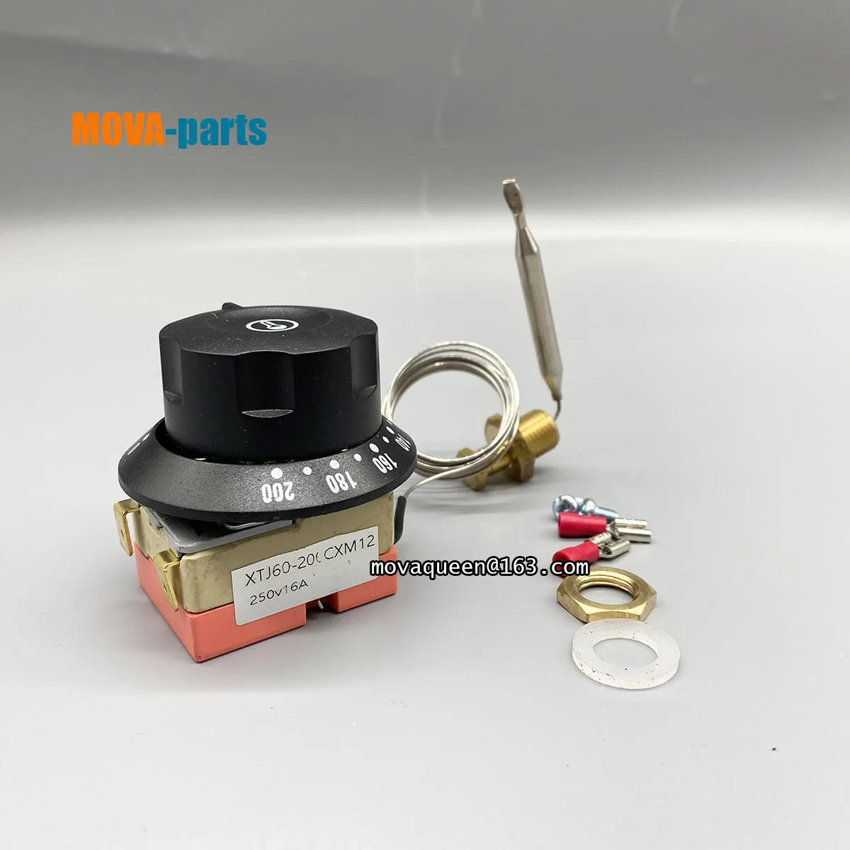 

Universal Boilers Fryer Accessories M12 Temperature Control 250V 16A 60-200 Degree 200℃ Thermostat With Metal Nut