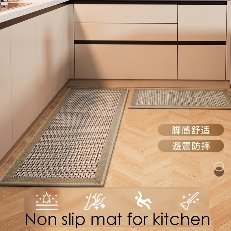 Kitchen Floor Mats for In Front of Sink Kitchen Rugs and Water-absorbing Mats Non-Skid Twill Kitchen Mat Standing Mat Washable