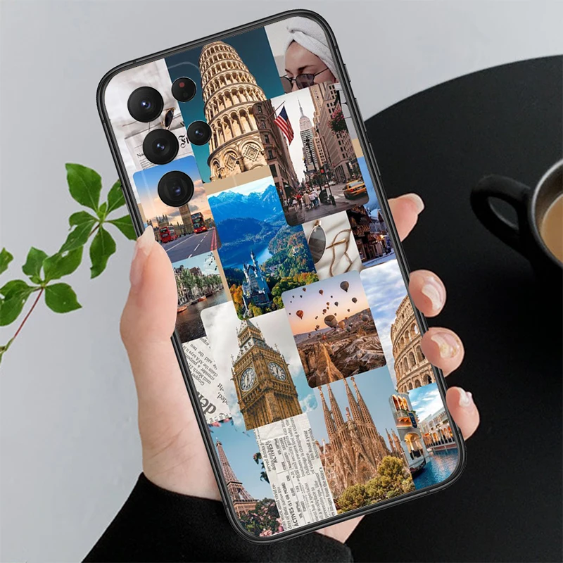 Travel New York London Phone Case For S24 S23 S22 S21 S20 Ultra S20 S22 S21 S23 S20 FE S24 Plus