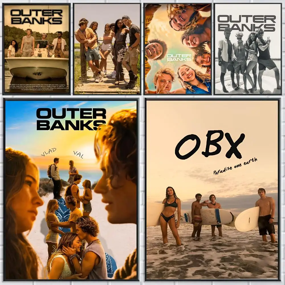 O-Outer Banks Poster HD Self-adhesive Waterproof Paper Sticker Suitable For Living Rooms Bedrooms Home Decor