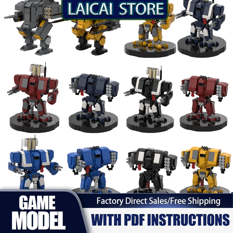 

Popular Games Model Moc Hammer Battle Mech Building Bricks Space Marine Corps Blood Angel Technology Modular Blocks Gift DIY Toy
