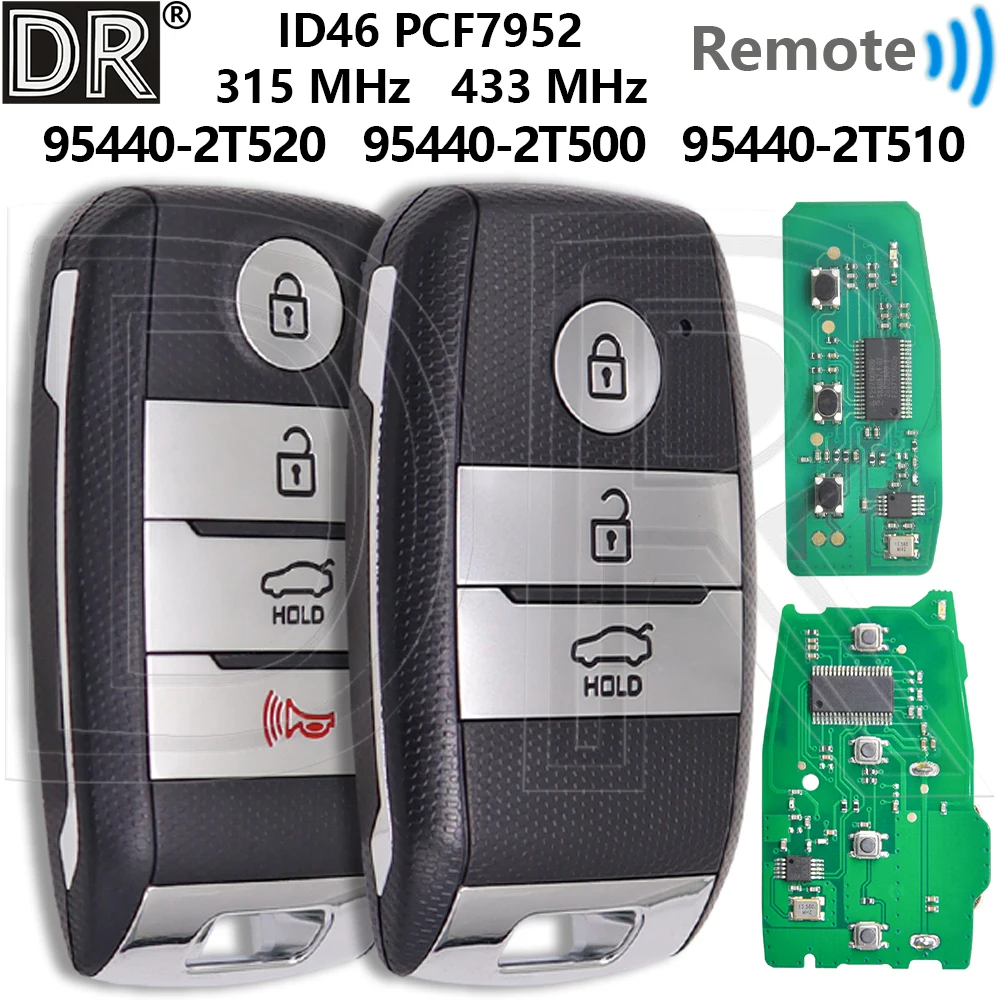 

Great ID46 PCF795 315/433MHz 95440-2T500/2T510/2T520 Car Remote Key For KIA K5 Rio Sportage Optima Picanto Sorento 2014 2015