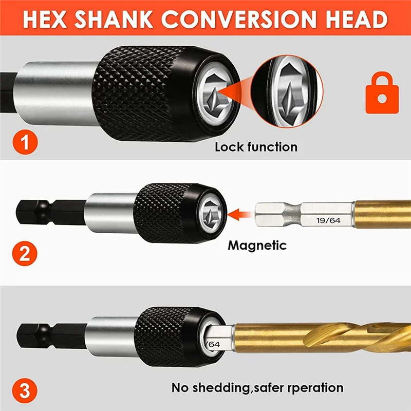 Screw Extractor Set, 11 Pieces Easy Out Bolt Extractor Set, Reverse Drill Bit Extractor Set for Removing Broken Screws