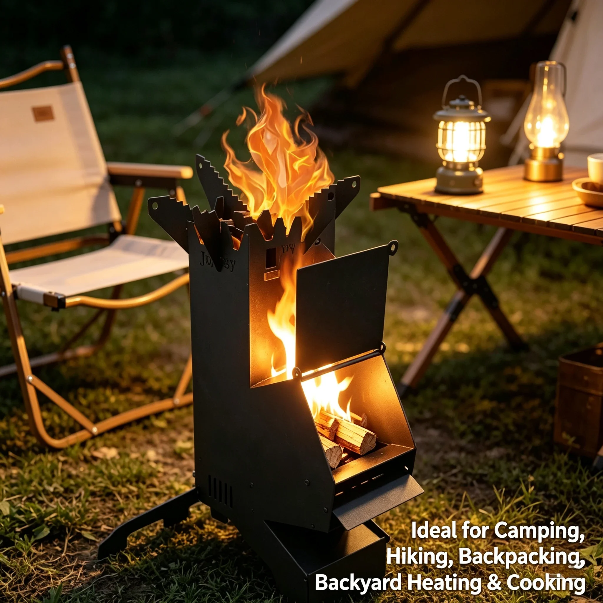 Custom Manufacturer Wood Burning Rocket Stove Portable Outdoor Camping Rocket Stove Wholesale Direct Factory Price