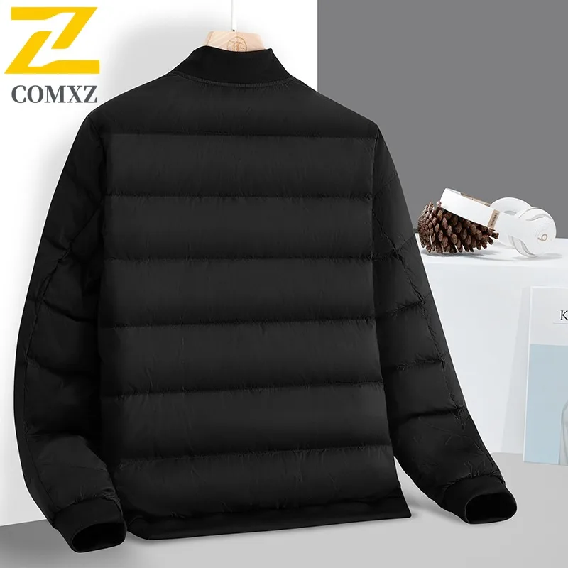 COMXZ Winter Padding High-End Winter Warm Cold-Resistant Skiing Puffer Jacket Travel Loose Trendy Korean Version Men's Clothing