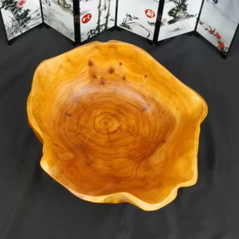 Handmade pine solid wood fruit basket bowl