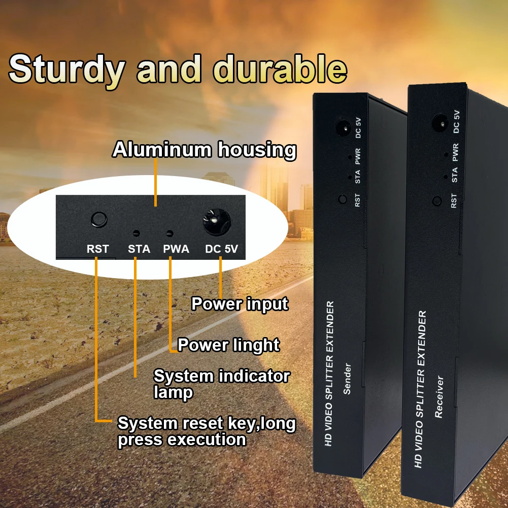 Extensor do divisor de 1080p hdmi 1x4 com tcp/ip até 120m