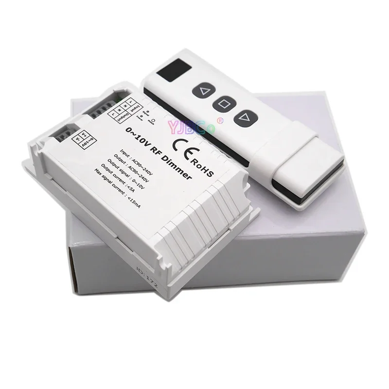 

High Voltage LED RF Dimmer DM015 AC 110V 220V 1 Channel 0-10V 1CH Trailing Edge Dimming 3 Key with Remote Light Strip Controller