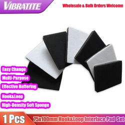 Almohadilla de interfaz de esponja suave rectangular, almohadilla de amortiguación para respaldo de lijadora, accesorios de herramientas abrasivas, gancho y bucle, 75x100mm