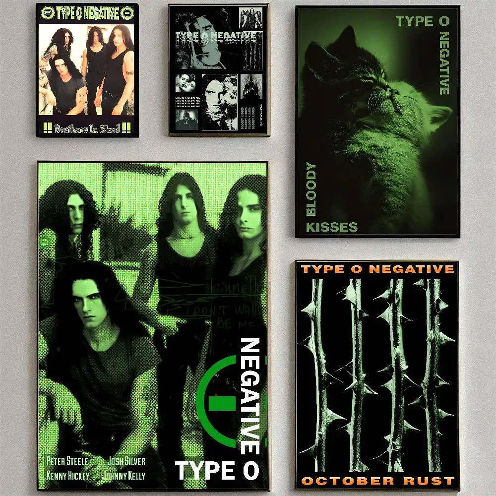 Rock Band T-Type O Negative Posters High Quality Self-adhesive Wall Art Decorations Color Prints Sticky