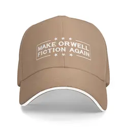 Make Orwell Fiction Again Hat for Men Baseball Hat Vintage Cap Summer Breathable Beach Hats